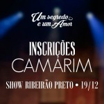 Inscrições de camarim para o show de Ribeirão Preto, 19/12.